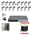 16-Channel CCTV DVR Kit with 16 Night Vision Waterproof 1500TVL Cameras..!AND 2TB Harddrive