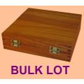 Wooden boxes with hinged lids BULK LOT