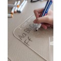 Acrylic Dry Wipe Boards Set(Afrikaans)
