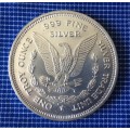 1oz Silver "E Pluribus Unum" 99.999 Fine silver 1981