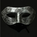 Elegant Silver Roman Masquerade Ball Mask