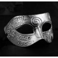 Elegant Silver Roman Masquerade Ball Mask