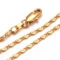 Mens  Cool 9K Yellow Gold Filled Lock Link Chain  ( 55cm )