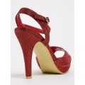 Ladies Stunning Kamikaze Red High Heel Shoe by  "  FOOTWORK "  (Size 7 )