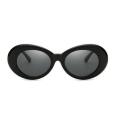 Ladies Cool & Funky Retro  PRADA  Style Sunglasses ( Black / Black )