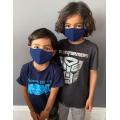 HIGH QUALITY 2 PLY RE-USABLE & WASHABLE CHILDRENS SCUBA fabric Face Masks  ( CRAZY PRICE !!!!!!!!! )