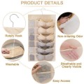 Double Sided Hanging Wardrobe Dustproof Storage Bag Organizer for Socks and Underwear