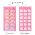 Double Sided Hanging Wardrobe Dustproof Storage Bag Organizer for Socks and Underwear