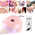 Powerful 54W Professional UV Gel LED Nail Lamp with Automatic movement Sensor