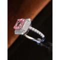 Ladies Stunning Pink Sapphire Silver Filled Ring