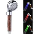 LED Colour Changing Negative Ionic High Pressure Showerhead