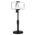 Round Base Desktop Mobile Mount with Phone Clamp