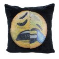 Emoji Pillow Changing Face Emoticon Sequin Pillowcase Cushion Cover -Crying Laughing & Unhappy Emoji