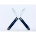Detachable Double Bladed Knife Staff Two Sword Blade Ninja  Short Sword Steel Metal Baton Dagger