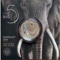 *** The Big Five `Elephant` R5 1 oz Silver Coin. Limited Mintage of 15,000. ***