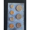1989 South Africa Uncirculated Coin Set with Nickel R1. Scarcer 5 cent coin. Mintage 13150 in UNC