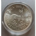 1950 Union of South Africa Silver 5 Shilling. Mintage only 84,454. Encapsulated. Weight is 28.28g