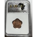 1959 SA Union 1/4 Penny. SANGS graded MS62