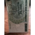 Zimbabwe $25 MILLION Bearer Cheque - ERROR CHEQUE - Watermark 500 and Note 25 000 000 - Issued 2008