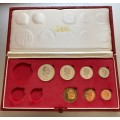1976 Partial Proof Set - Includes 1/2c-50c in SA Mint Box. Brilliant Proof Coins.