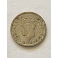 1944 Silver Southern Rhodesia three pence.
