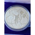 SOCCER - AFRICAN CUP OF NATIONS 1996, R2 Silver Soccer Proof Coin. Mintage 7,500 (STILL SEALED)