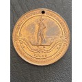 Nelson 1905 Centenary Medal Death and Victory Trafalgar, made of ships copper