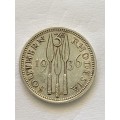 1936 Silver Southern Rhodesia three pence.