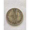 1937 Silver Southern Rhodesia three pence.