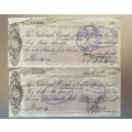 1931 issued Cheques in Sequential numbers.