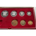 1978 Partial Proof Set - Includes 1/2c-50c in SA Mint Box. Brilliant Proof Coins.
