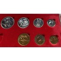 1981 Partial Proof Set - Includes 1/2c - 50c in SA Mint Box. Brilliant Proof Coins.