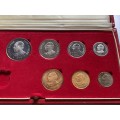 1979 Partial Proof Set - Includes 1/2c-50c in SA Mint Box. Brilliant Proof Coins.