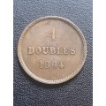 1864 Guernsey 4 Doubles Coin