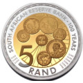 2021 SARB Centenary Crown(33.00 gram) Proof R5 with Gold-Plated centre. Limited Mintage - ONLY 3,500
