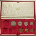 1970 Partial Proof Set - Includes 1/2c-50c in SA Mint Box. Brilliant Proof Coins.