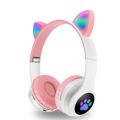 Bluetooth V5.0 RGB LED Cat Ear Headphone