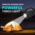 Solar Powered Bluetooth Speaker With Flashlight And Phone Holder