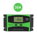 PWM Solar Charge Controller Dual USB Output With LCD Display 30A 50V