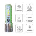 Magnetic Zoom Flashlight With UV Light 6800mah Battery