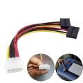 4 Pin Molex Power to 2 SATA Adapter Converter Y Split Cable Pack of 100