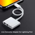 Live Converter Adapter for iphone 7 8 X XS 3 in 1 Live Streaming lightning OTG Adapter