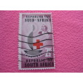 STAMP 2 1/2c Republic of South Africa Red Cross.