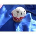 Seal porcelain ornament.  IGL.  I love U.  Heart on the tail.