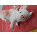 Ceramic pig ornament.