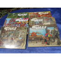 Set of six Giles comics.