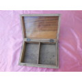 Hand-made, wooden, trinket box.
