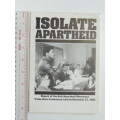 Isolate Apartheid - Report of the Anti-apartheid Movement Trade Union Conference Hheld on November 2