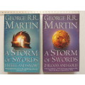 A Storm Of Swords - 2 Volumes 1: Steel And Snow & 2: Blood And Gold - George R.R. Martin