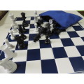 Chess Set Medium/Large with Staunton Style Chess Pieces plus Fold Up Board